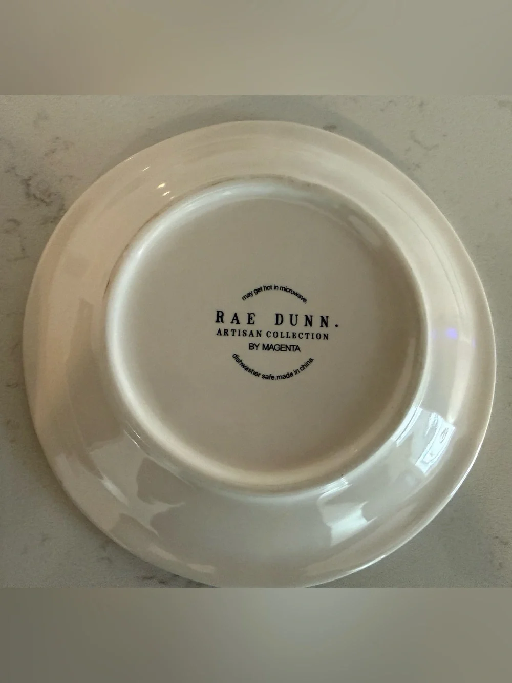 RAE DUNN Set of 4 Ceramic Snack Plates